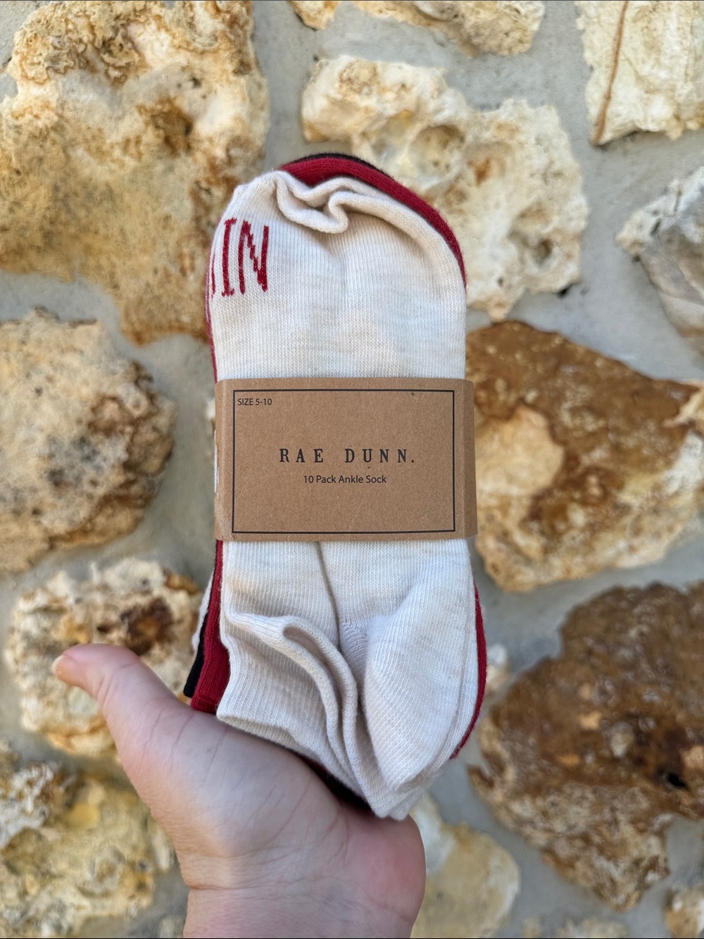 Rae Dunn socks women’s Ankle Socks - Christmas 10 pack